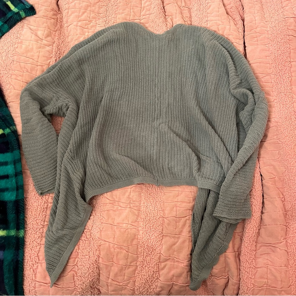 La Hearts Blue Gray Women's Cardigan - Picture 7 of 8